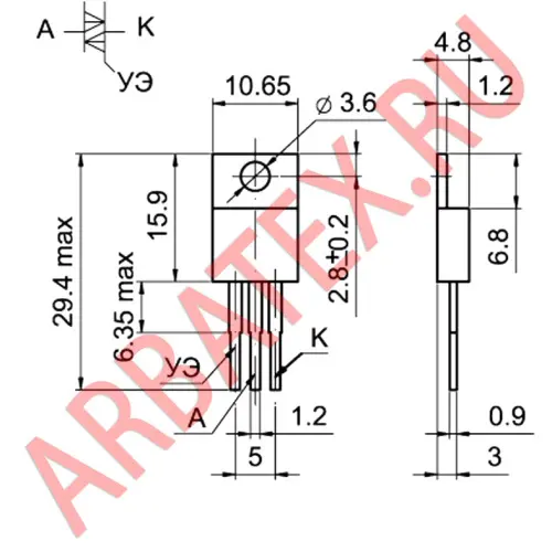 Т106-10-8 тиристор фото 3