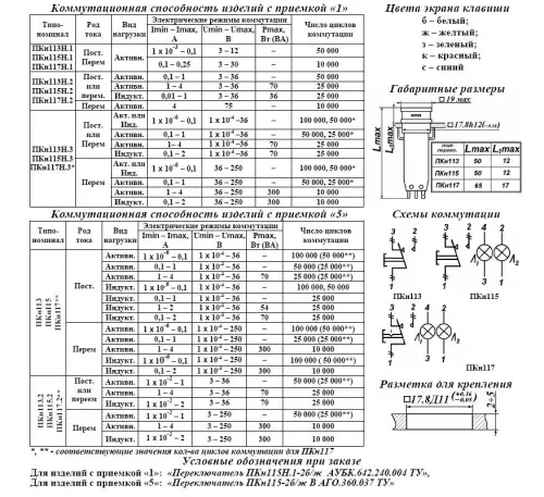 ПКН117-2б/кВ переключатель фото 4