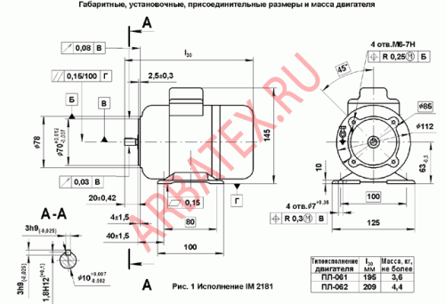 ПЛ-062 220В 3000об/м электродвигатель фото 4