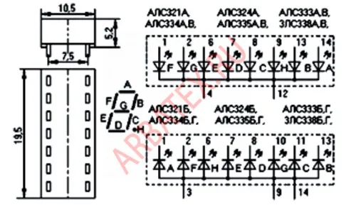 3ЛС324А1 цифровой индикатор фото 3 3ЛС324А1 цифровой индикатор фото 3
